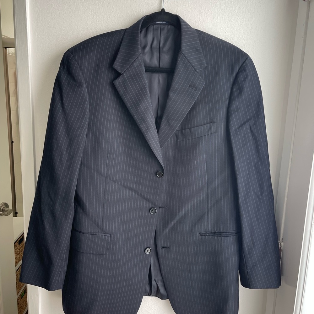 Ted Baker Navy Stripped Mens Suit